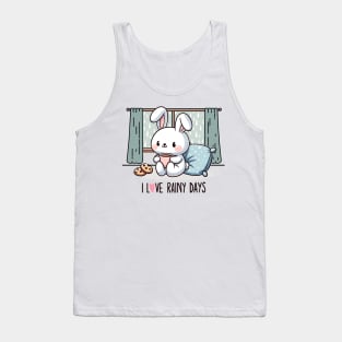 I Love Rainy Days. Cozy Rabbit. Tank Top